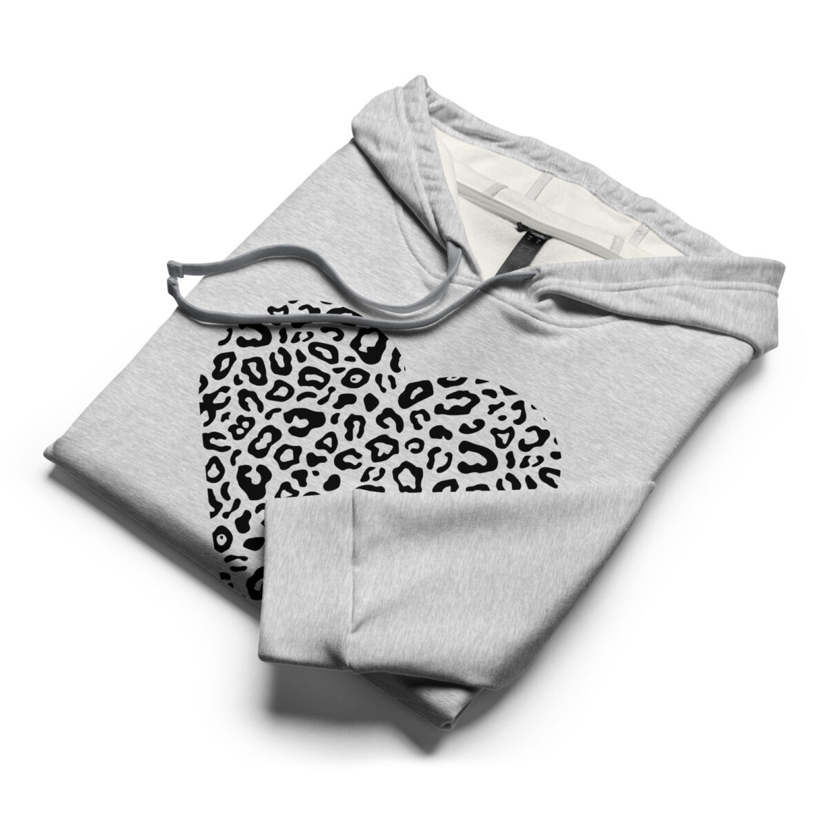 Leopard Print Heart Adidas Fleece Hoodie