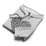 Leopard Print Heart Adidas Fleece Hoodie