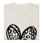 Oversized Faded Leopard Print Heart T-Shirt