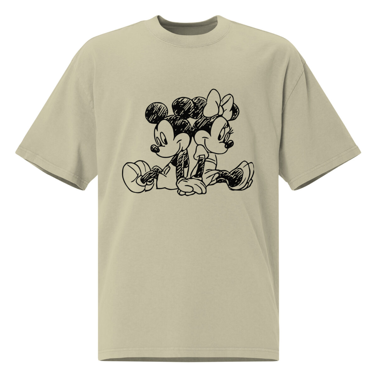 Oversized Mickey & Minnie Mouse Disney Faded T-shirt