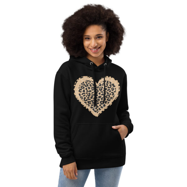 Women's Leopard Heart Eco-Friendly Hoodie