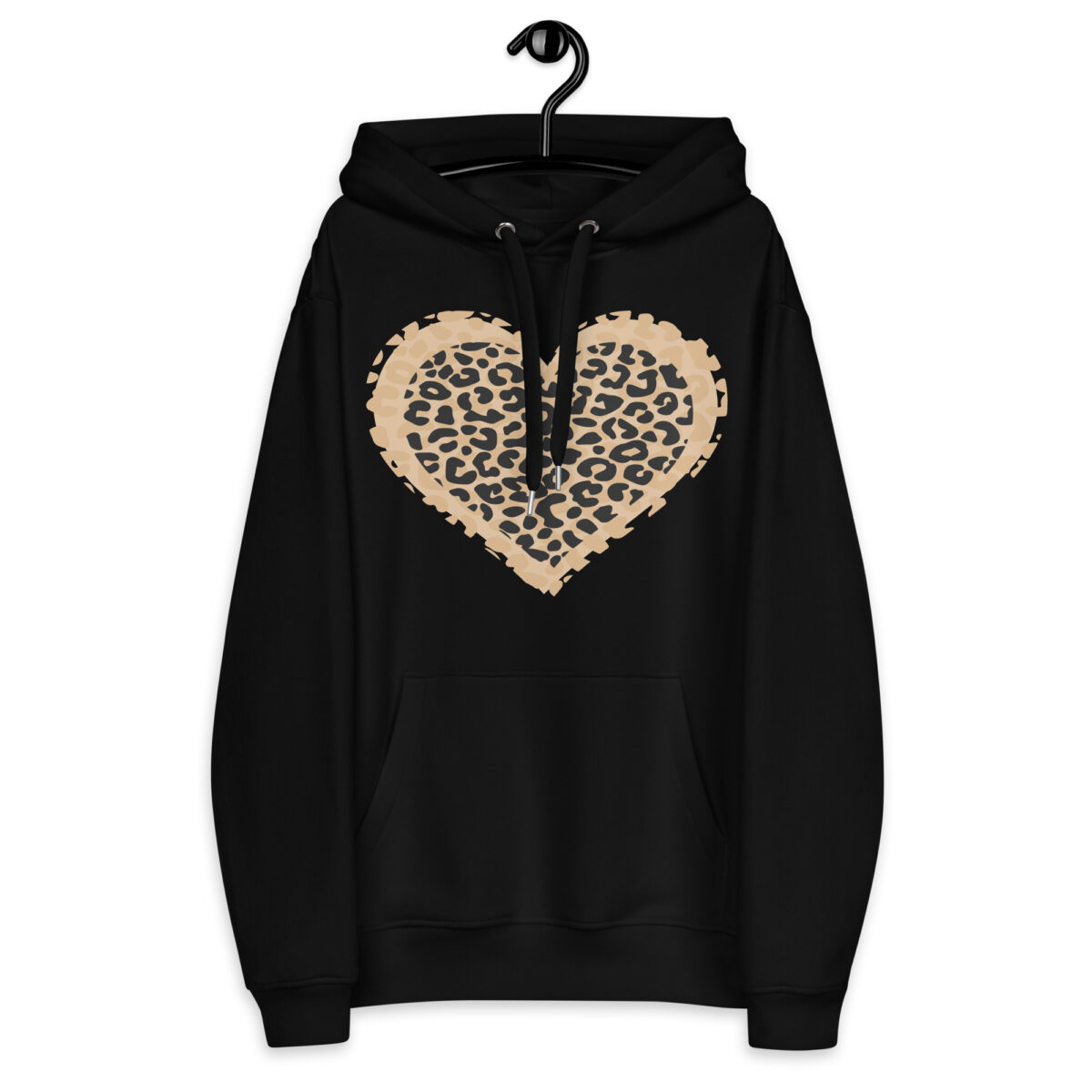 Women's Leopard Heart Eco-Friendly Hoodie