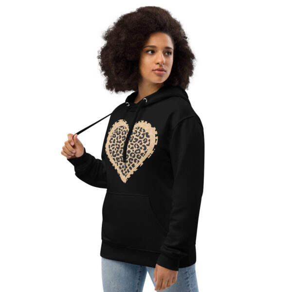 Women's Leopard Heart Eco-Friendly Hoodie