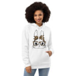 Bunny With Leopard Glasses & Bandana Eco Hoodie