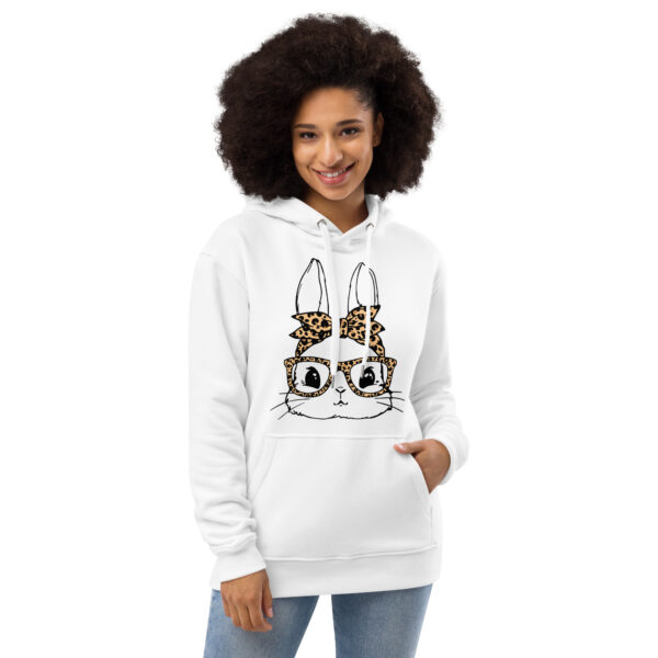 Bunny With Leopard Glasses & Bandana Eco Hoodie