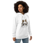 Bunny With Leopard Glasses & Bandana Eco Hoodie