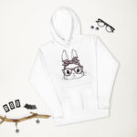 Bunny With Leopard Glasses & Bandana Hoodie