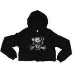 Women’s Mickey & Minnie Mouse Disney Crop Black Hoodie