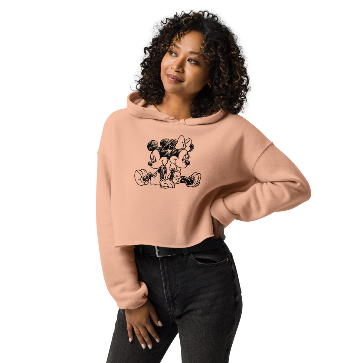 Mickey & Minnie Mouse Disney Crop Hoodie