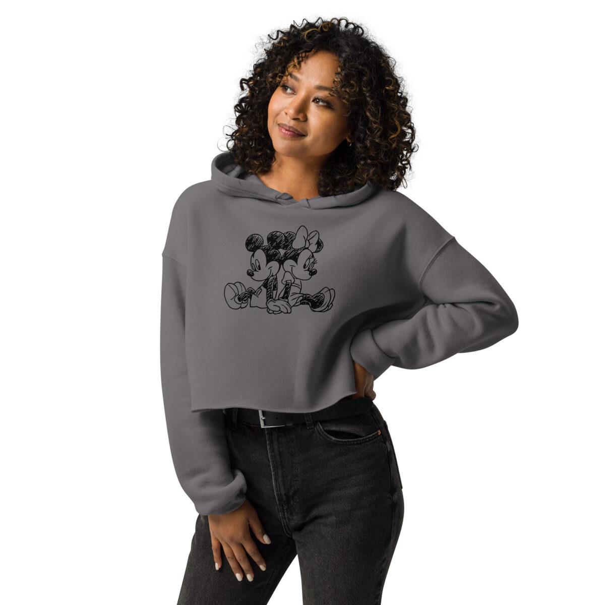 Women's Mickey & Minnie Mouse Disney Crop Hoodie