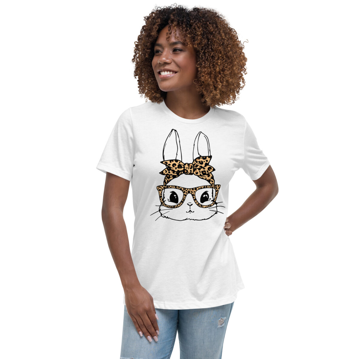 Bunny With Leopard Glasses & Bandana T-Shirt