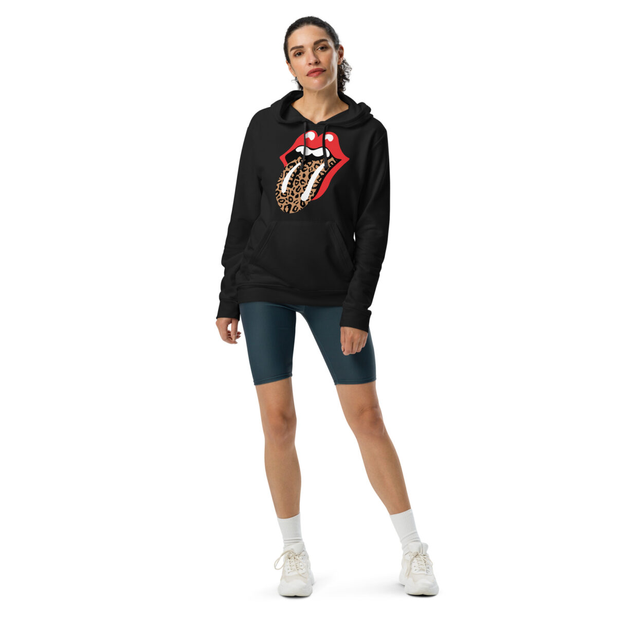 Women’s Leopard-Mouth Adidas Fleece Hoodie