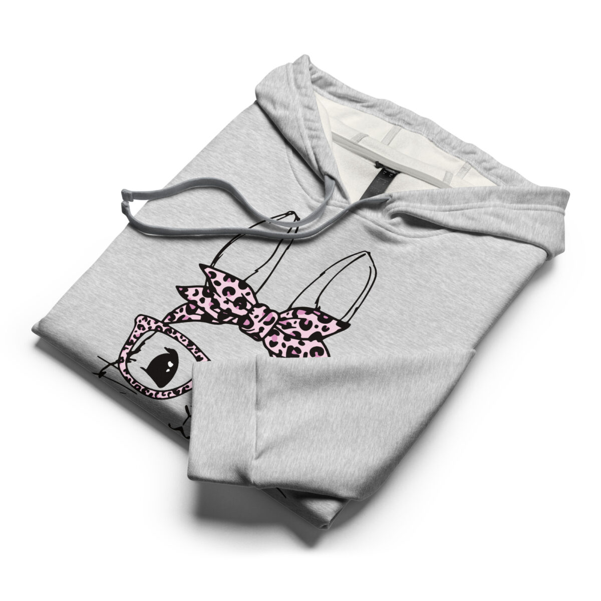 Bunny With Leopard Glasses & Bandana Adidas Fleece Hoodie