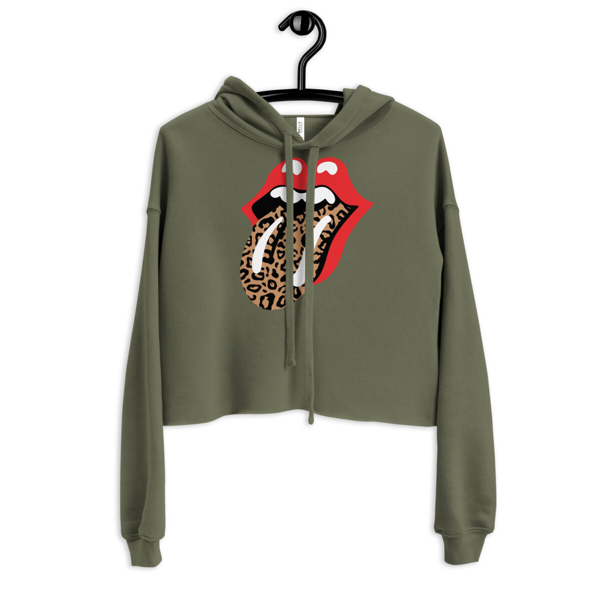 Women’s Leopard-Mouth Crop Hoodie