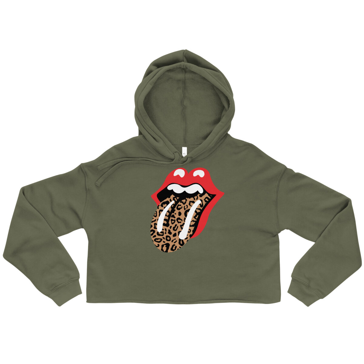 Women’s Leopard-Mouth Crop Hoodie