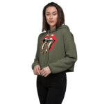 Women’s Leopard-Mouth Crop Hoodie