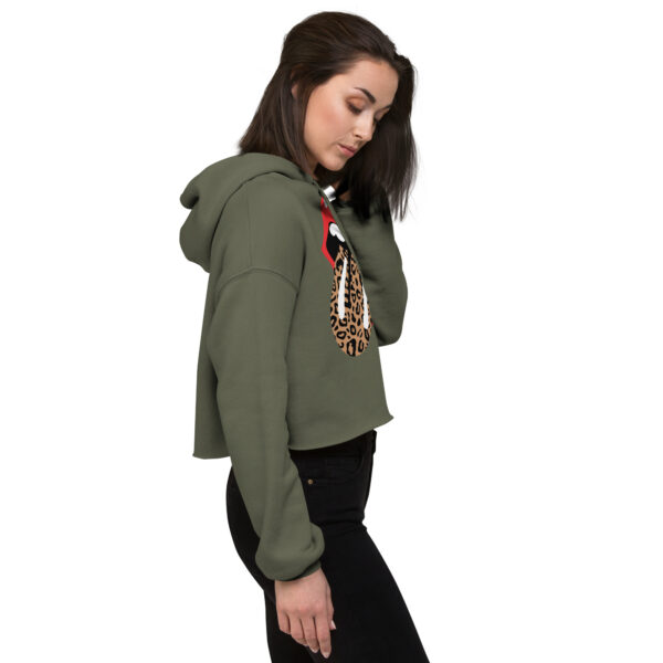 Women’s Leopard-Mouth Crop Hoodie