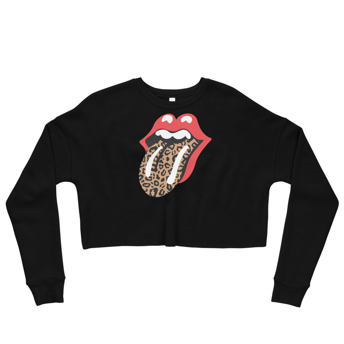 Women's Leopard-Mouth Crop Sweatshirt