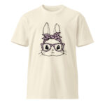 Bunny With Purple Leopard Glasses & Bandana Tee