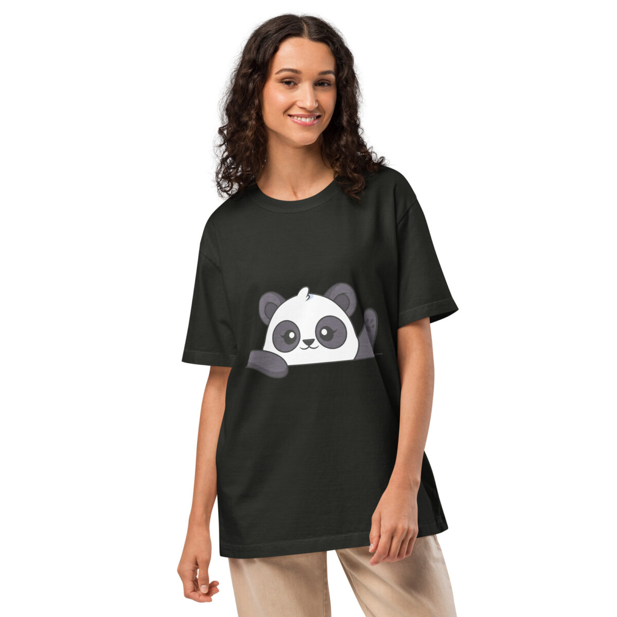 Unisex Oversized Panda Print T-shirt